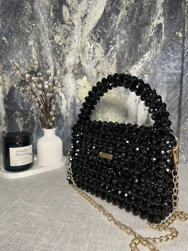 Bolso Black Murano de cristal de murano