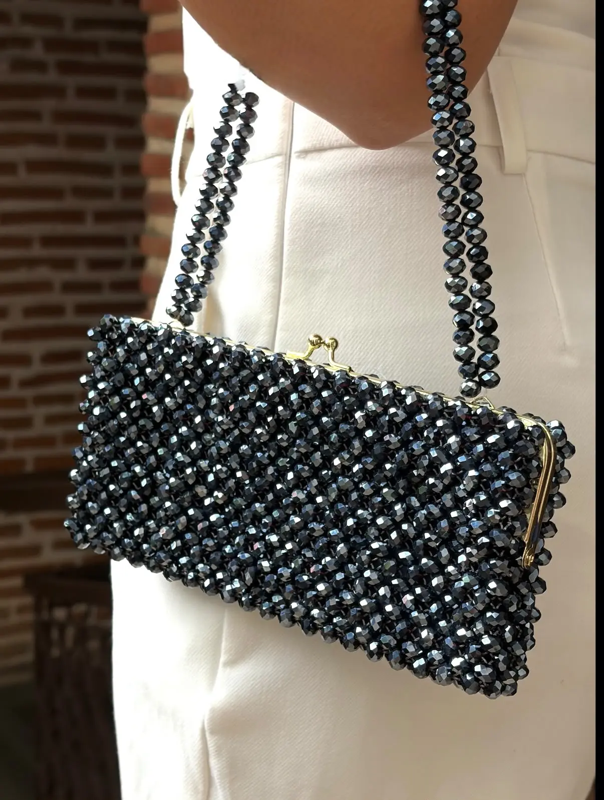 Bolso Midnight de cristal de murano