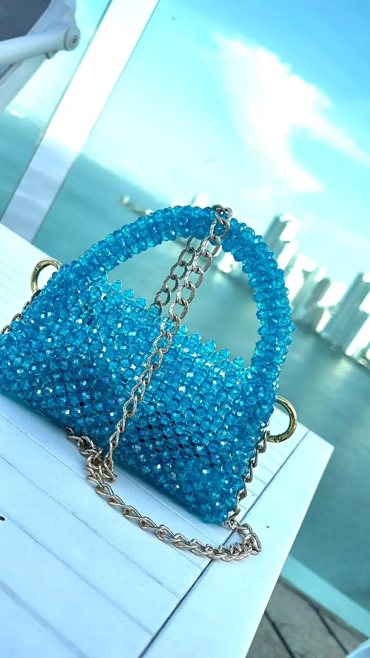Bolso Ocean Blue de cristal de murano