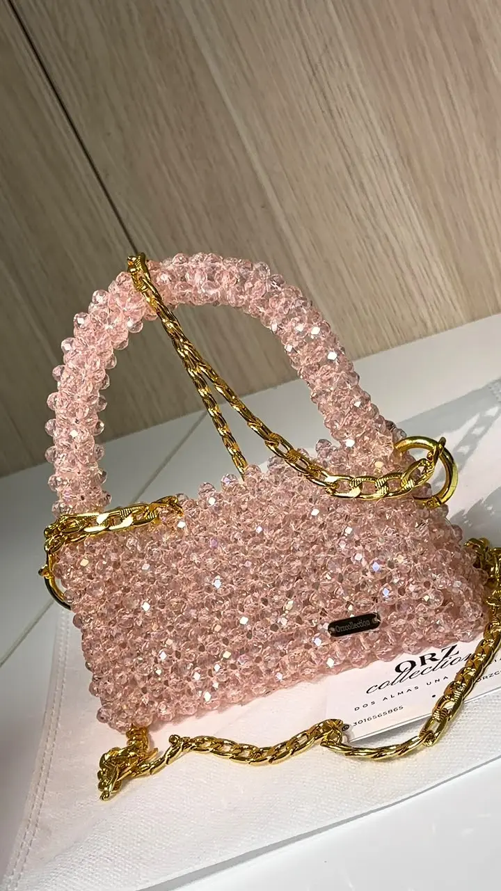 Bolso Rose Lumière de cristal de murano